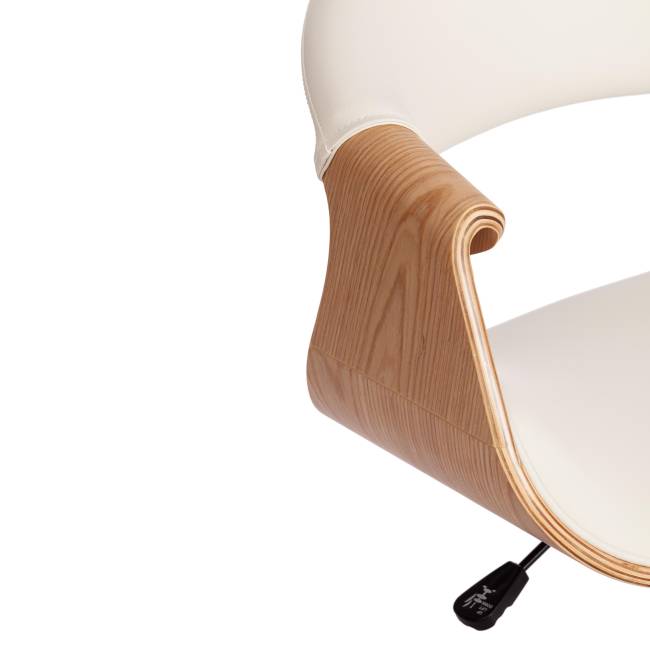 Кресло BEND  натуральный, кож/зам белый белый