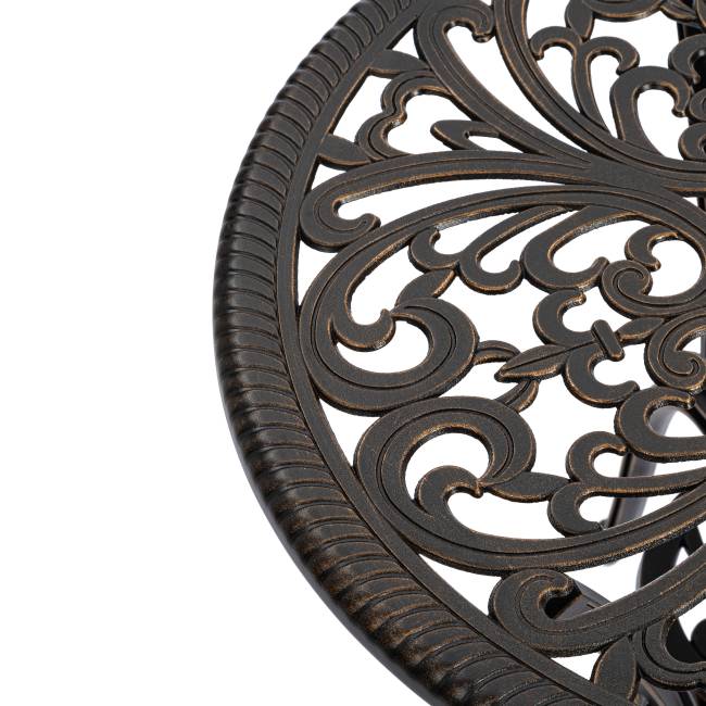 Комплект Secret de Maison Романс/Romance (стол+2 стула) алюминиевый сплав, D60/H67, 53х41х89см, бронзовый бронза/bronze алюминиевый сплав