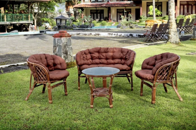 Комплект кофейный из нат. ротанга "Багама" S