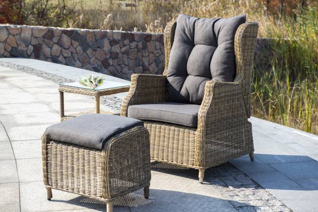 "Форио" кресло раскладное плетеное, цвет соломенный "Форио" кресло раскладное плетеное, цвет соломенный