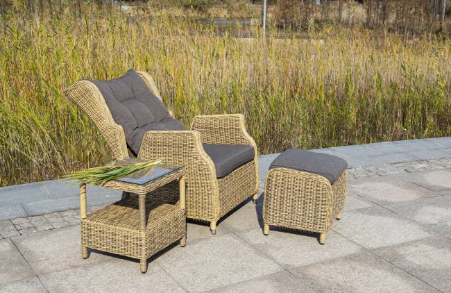 "Форио" кресло раскладное плетеное, цвет соломенный "Форио" кресло раскладное плетеное, цвет соломенный