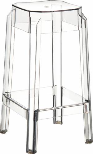Табурет прозрачный полубарный Fox 65 прозрачный 360х360х650 мм