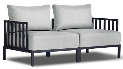 Диван модульный Slim Stripe антрацит, светло-серый 1480х740х687 мм Диван модульный Slim Stripe антрацит, светло-серый 1480х740х687 мм