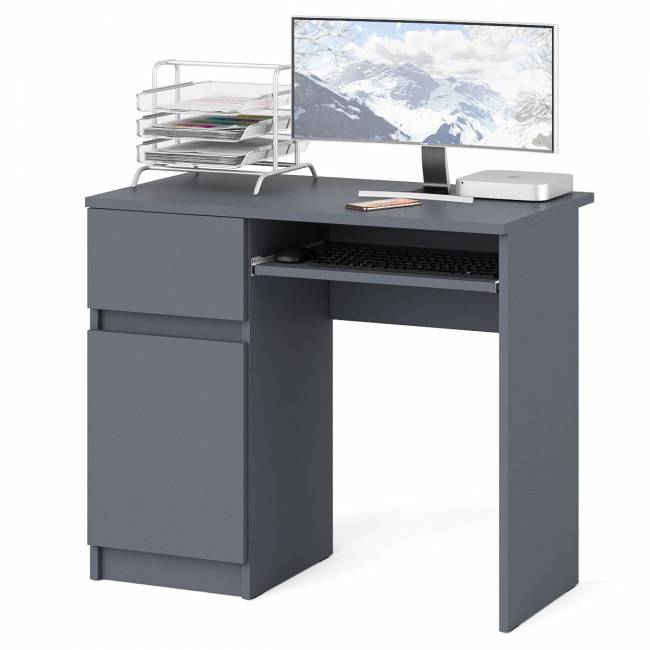 Стол компьютерный Мори МС-1 левый цвет графит Стол компьютерный Мори МС-1 левый цвет графит