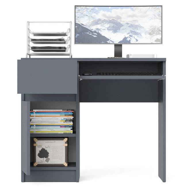 Стол компьютерный Мори МС-1 левый цвет графит Стол компьютерный Мори МС-1 левый цвет графит