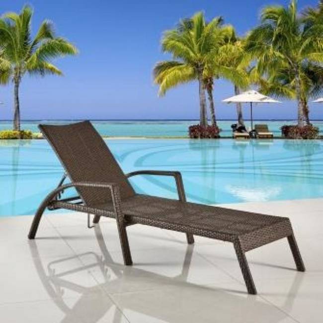 Шезлонг-лежак плетеный A30A-W53 Brown
