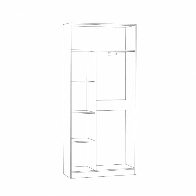 Шкаф Ливерпуль цвет ясень ваниль/белый Шкаф Ливерпуль цвет ясень ваниль/белый