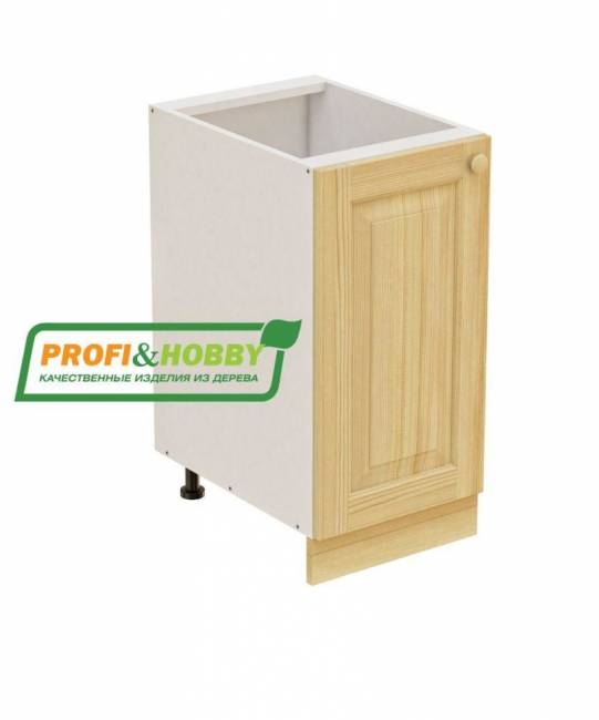 Тумба 400х530х720 + фасад сосна бесцветный лак