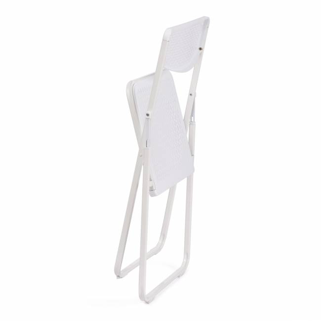 Стул складной FOLDER (mod. 3016) каркас: металл, сиденье/спинка: пластик, 48,5 х 48 х 82,5 см, white (белый) (Комплект из 6 шт.) белый каркас: металл, сиденье/спинка: пластик