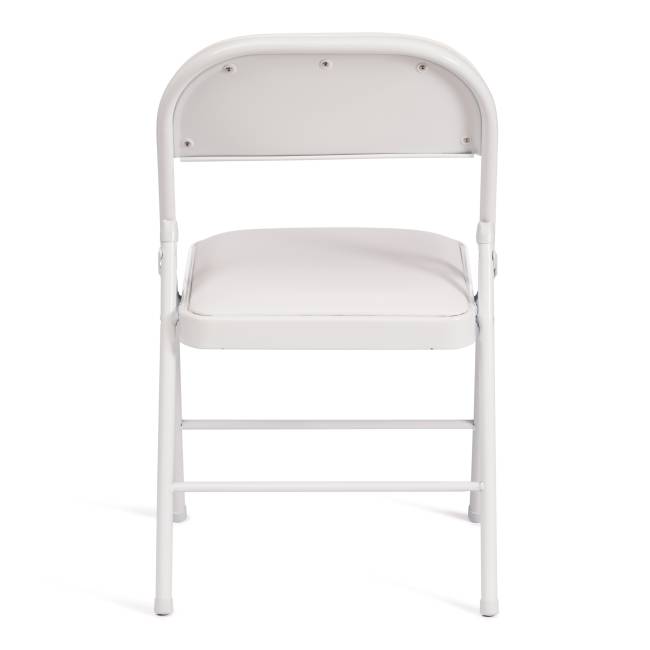 Стул складной Фолдер/Folder (мод.3022G)/1 шт. в упаковке каркас: металл, сиденье/спинка: экокожа, 46.5х47.5х79см, белый/белый белый каркас: металл, сиденье/спинка: экокожа