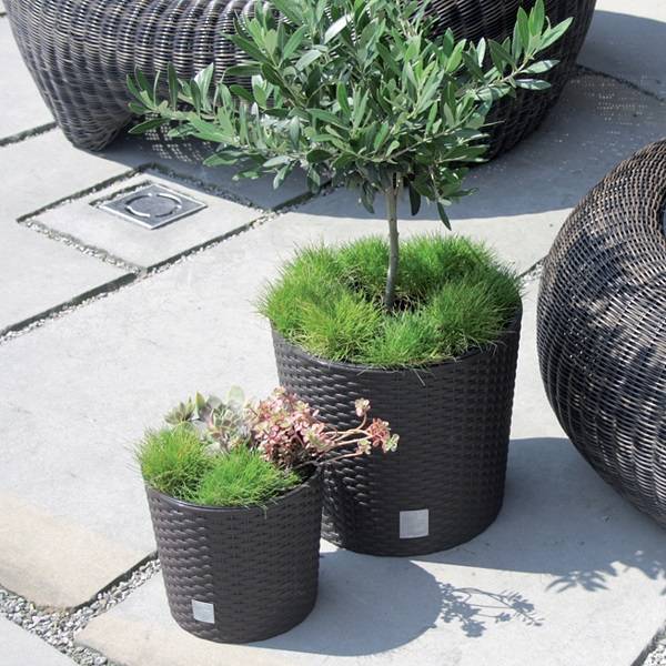 Кашпо для цветов RATO ROUND DRTUS300L-S433 антрацит 2 предмета 15 и 15.3л