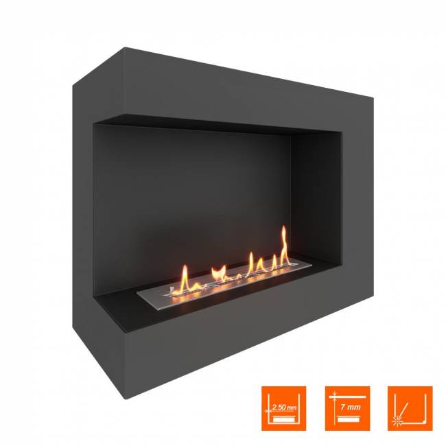 Биокамин угловой SteelHeat GRAND 800 левый (Стандарт)