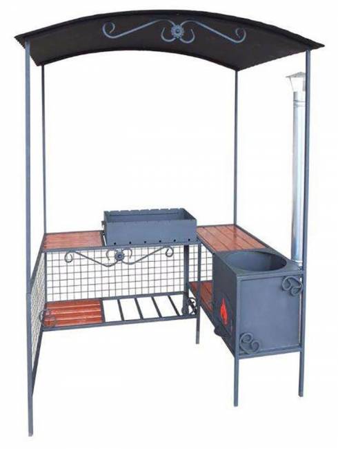 Мангал с печкой дачный ММ-20