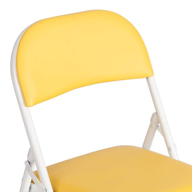 Стул складной FOLDER (mod. 3022G) / 1 шт. в упаковке каркас: металл, сиденье/спинка: экокожа, 46.5 х 47.5 х 79 см, yellow (желтый) / white (белый) желтый, белый каркас: металл, сиденье/спинка: экокожа Стул складной FOLDER (mod. 3022G) / 1 шт. в упаковке каркас: металл, сиденье/спинка: экокожа, 46.5 х 47.5 х 79 см, yellow (желтый) / white (белый) желтый, белый каркас: металл, сиденье/спинка: экокожа