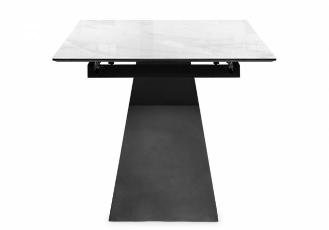 Денхольм 240(290)х100х75 белый мрамор / черный