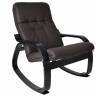 Кресло-качалка Сайма экокожа шоколад, каркас венге структура