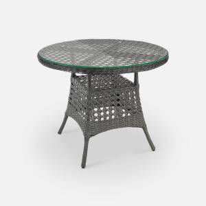 Стол Kipr D940 СТ (с упаковкой) Серебро, RAL 7030, CT.Прозрачное, Соты