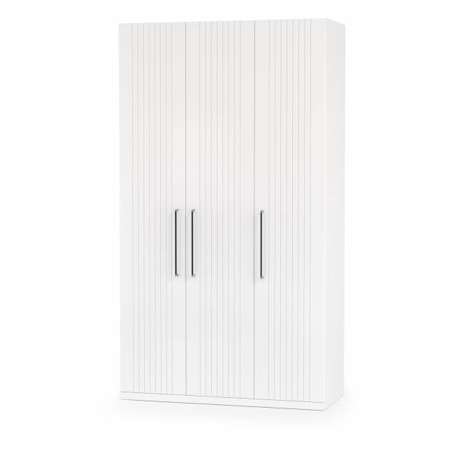 Шкаф комбинированный 3-х дверный Валенсия 13.12 цвет белый шагрень есть зеркало внутри