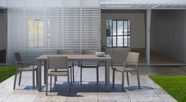 Стол пластиковый обеденный Ercole тортора 1700х1000х750 мм