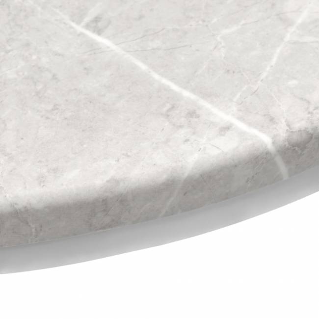 Набор кофейных столиков Tango бежевый мрамор с белыми ножками, 2шт