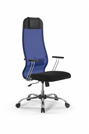 Кресло Sit 10 B1-111T - X2+UMF(X1) /Ub00/Wh00/T1bp-c(M09.B21.G20.W01), синий-черный