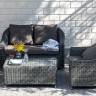 "Кон Панна" лаунж-зона из искусственного ротанга, цвет графит