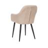 Стул с подлокотниками Leset Слим, каркас Черный, велюр Бежевый Бежевый Черный Стул с подлокотниками Leset Слим, каркас Черный, велюр Бежевый Бежевый Черный
