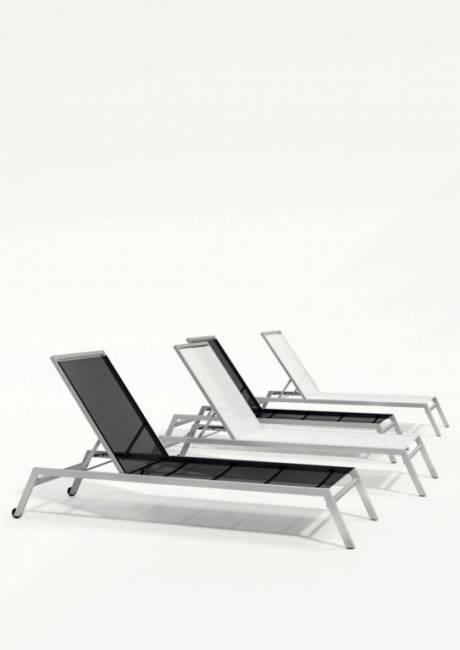 Шезлонг-лежак металлический Zen антрацит 2030х650х290 мм