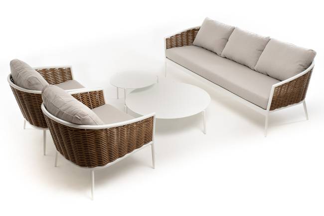 "Тоскана" лаунж-зона из искусственного ротанга, цвет соломенный "Тоскана" лаунж-зона из искусственного ротанга, цвет соломенный