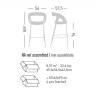 Кресло барное пластиковое Moema Stool 75 560х575х1090 мм