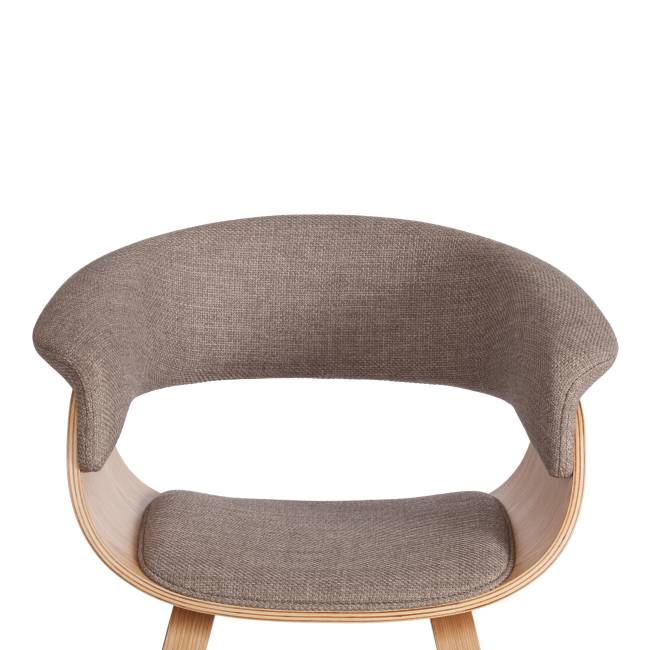 Стул Vimta/Вимта (мод.8021) дерево/ткань, 69х56х77см, натуральный/бежевый береза, серый дерево / ткань