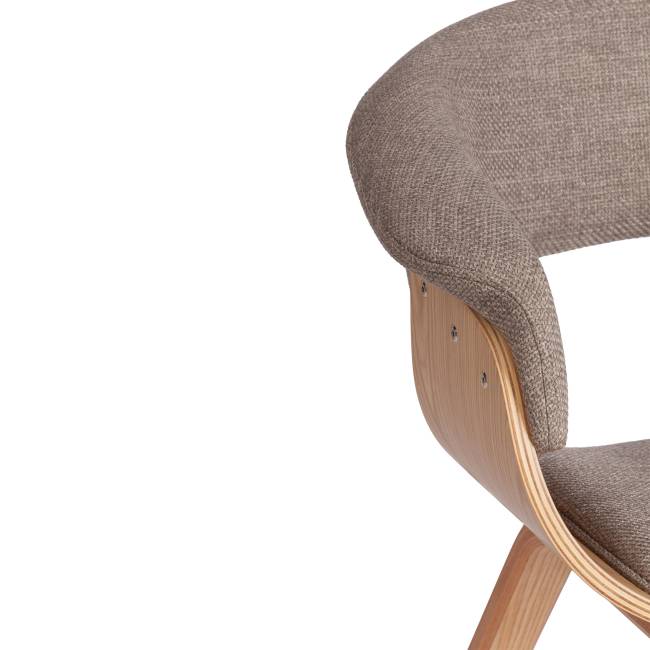 Стул Vimta/Вимта (мод.8021) дерево/ткань, 69х56х77см, натуральный/бежевый береза, серый дерево / ткань