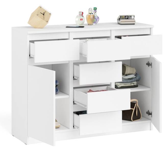 Комод с ящиками и дверками Мори МК1200.4 цвет белый