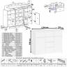 Комод с ящиками и дверками Мори МК1200.4 цвет белый
