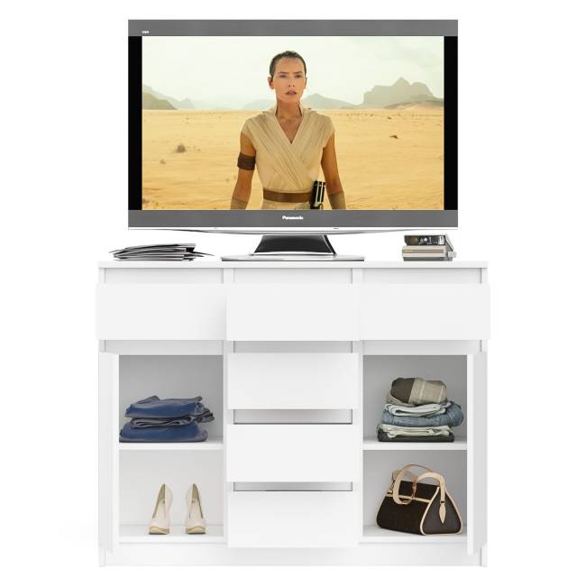 Комод с ящиками и дверками Мори МК1200.4 цвет белый