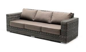 "Боно" диван из искусственного ротанга трехместный, цвет графит "Боно" диван из искусственного ротанга трехместный, цвет графит