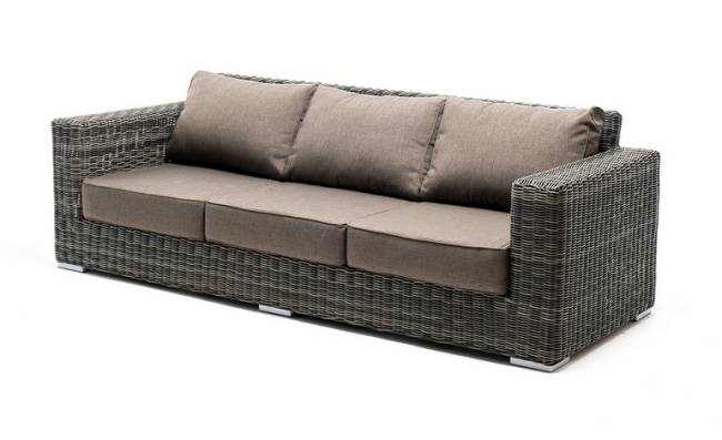 "Боно" диван из искусственного ротанга трехместный, цвет графит "Боно" диван из искусственного ротанга трехместный, цвет графит