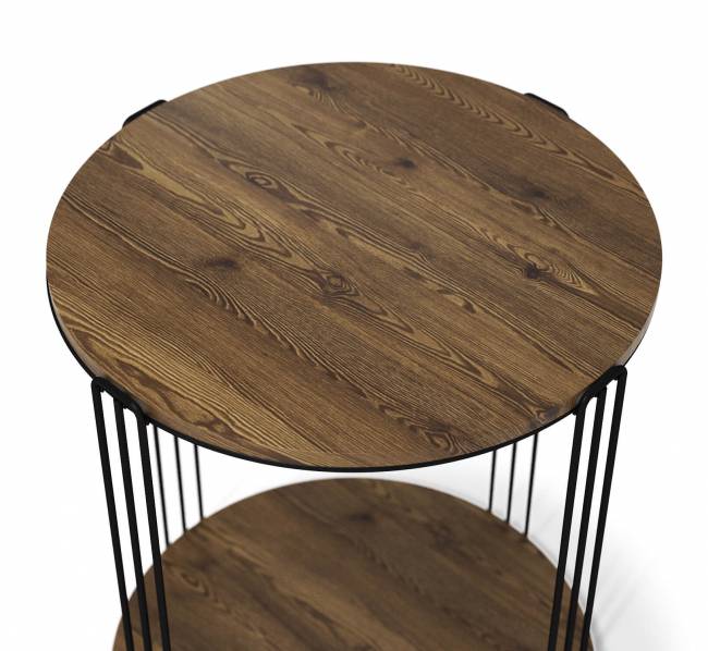 Столик кофейный Sheffilton SHT-CT33 черный муар/светлый орех