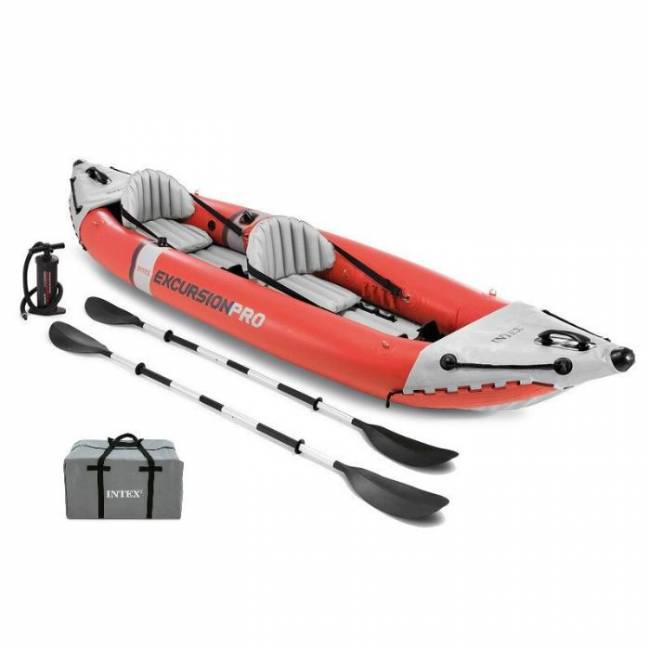 Надувная байдарка "Excursion Pro K1" 305х91х46см, алюм.весло 218см, насос 68605, до 100кг
