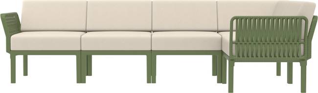 Комплект пластиковой мебели Portofino Lounge Corner оливковый, бежевый