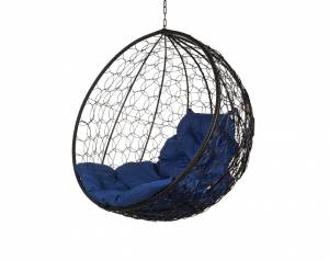 Подвесное кресло "Kokos Black BS" синяя подушка Подвесное кресло "Kokos Black BS" синяя подушка