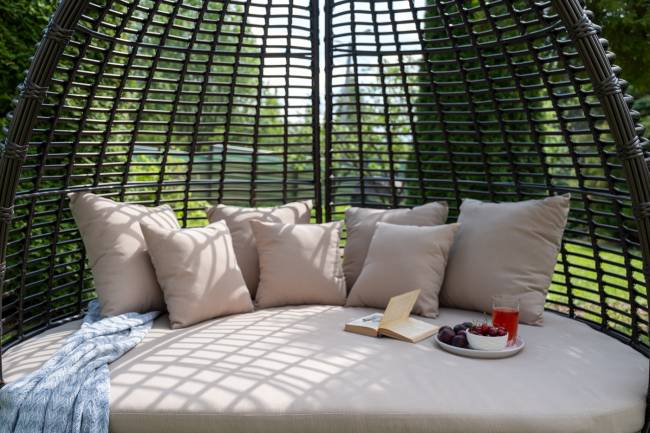 "Тенерифе" плетеная кровать, цвет бронзовый "Тенерифе" плетеная кровать, цвет бронзовый