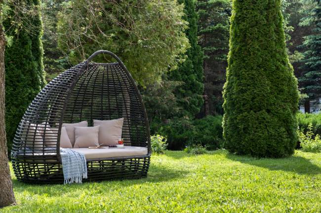 "Тенерифе" плетеная кровать, цвет бронзовый "Тенерифе" плетеная кровать, цвет бронзовый