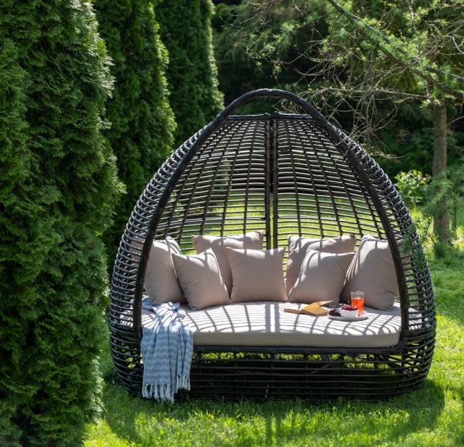 "Тенерифе" плетеная кровать, цвет бронзовый "Тенерифе" плетеная кровать, цвет бронзовый