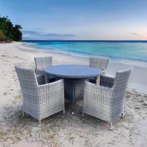 Комплект плетеной мебели AM-395C/T395 Grey 4Pcs (4+1) Комплект плетеной мебели AM-395C/T395 Grey 4Pcs (4+1)