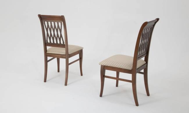 Обеденная группа Верди 120 со стульями Рич/ ромб бежевый, Орех