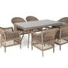 "Амароне" обеденная группа из искусственного ротанга на 6 персон, цвет соломенный "Амароне" обеденная группа из искусственного ротанга на 6 персон, цвет соломенный