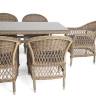 "Амароне" обеденная группа из искусственного ротанга на 6 персон, цвет соломенный "Амароне" обеденная группа из искусственного ротанга на 6 персон, цвет соломенный