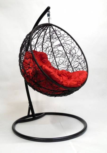 Подвесное кресло "Круглое" ротанг, черное Подвесное кресло "Круглое" ротанг, черное