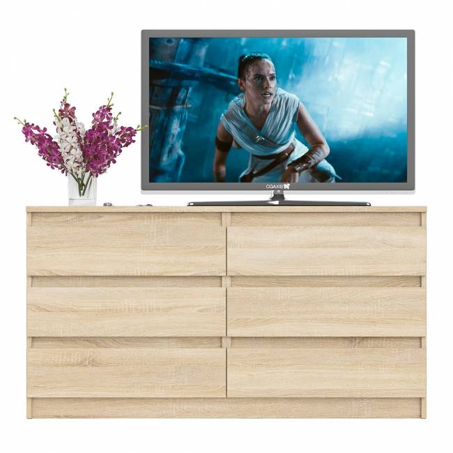 Комод на шесть ящиков Мори МК1380.6 цвет дуб сонома Комод на шесть ящиков Мори МК1380.6 цвет дуб сонома